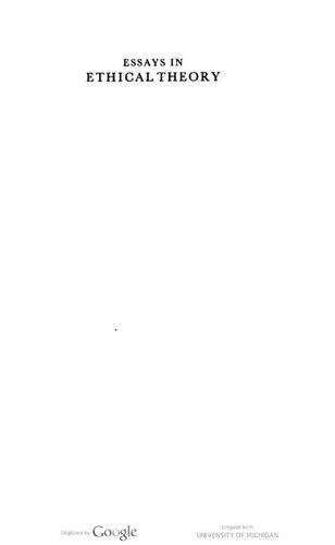 ﻿مقالاتی در تئوری اخلاقی (کلاردون شومیز)