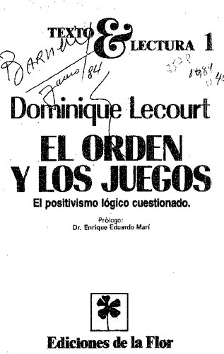 ﻿سفارش و بازی. پوزیتیویسم منطقی زیر سوال رفت