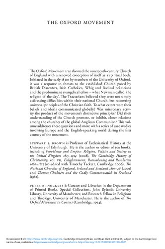 ﻿جنبش آکسفورد: اروپا و جهان گسترده 1830-1930