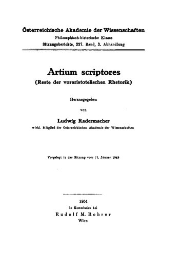 ﻿آرتیوم اسکریپتورها: بقایای بلاغت پیش از ارسطویی