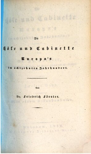 ﻿دادگاه ها و کابینه های اروپا در قرن هجدهم. با دفترچه سند