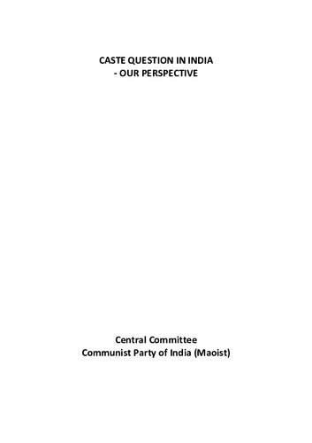 ﻿پرسش کاست در هند - دیدگاه ما