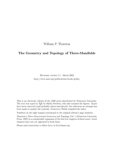 ﻿هندسه و توپولوژی سه منیفولد