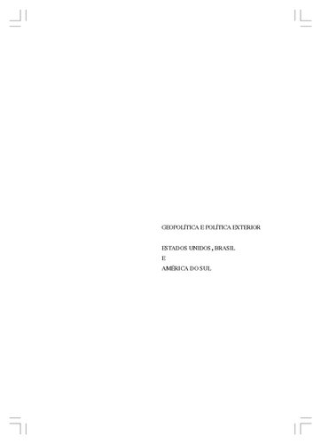 ﻿ژئوپلیتیک و سیاست خارجی: ایالات متحده، برزیل و آمریکای جنوبی