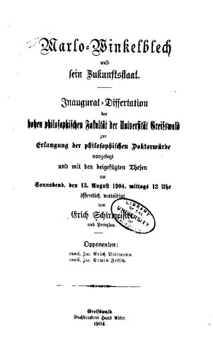 ﻿مارلو وینکلبلچ و وضعیت آینده او