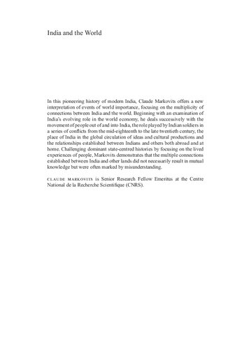 ﻿هند و جهان: تاریخچه ارتباطات، حدود 1750–2000