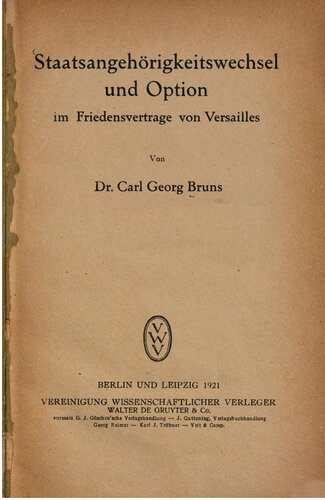 ﻿تغییر تابعیت و گزینه در معاهده صلح ورسای