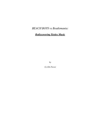 ﻿BEACH BOYS vs Beatlemania: Rediscovering Sixties Music