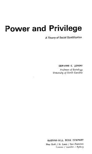 ﻿قدرت و امتیاز: نظریه قشربندی اجتماعی