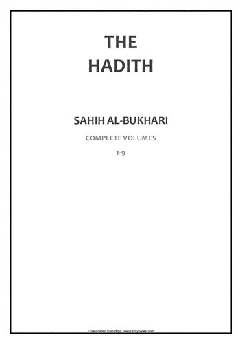 ﻿حدیث: صحیح البخاری: مجلدات کامل