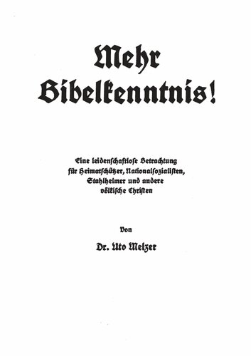 ﻿دانش بیشتر کتاب مقدس (1932، 33 ص، متن اسکن، Fraktur)