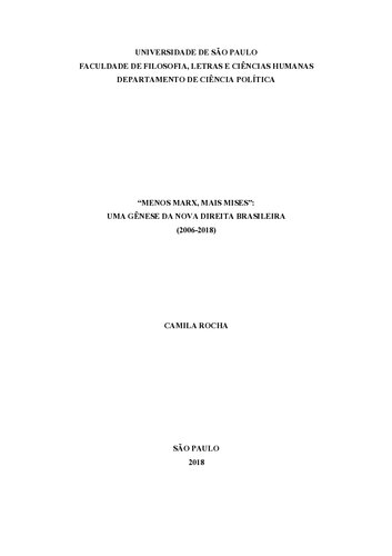 ﻿مارکس کمتر، میزس بیشتر: پیدایش راست جدید برزیل (2006-2018)