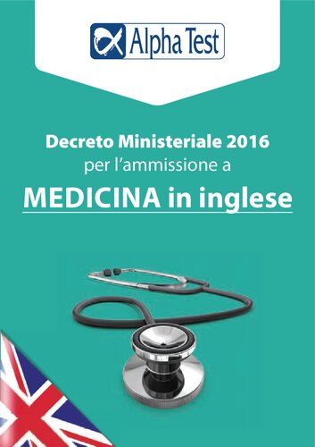 ﻿Decreto Ministryiale 2016 IMAT Medicina in Inglese