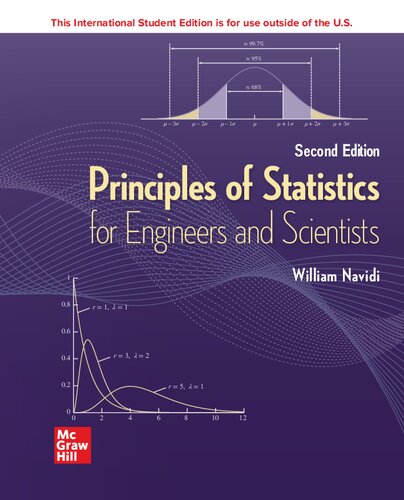﻿ISE Principles of Statistics for Engineers and Scientists (ISE HED IRWIN INDUSTRIAL ENGINEERING)