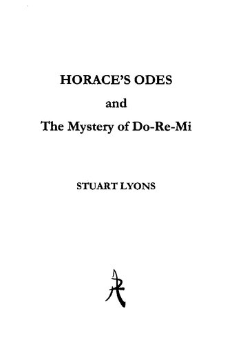 ﻿قصیده های هوراس: و راز دو-ری می