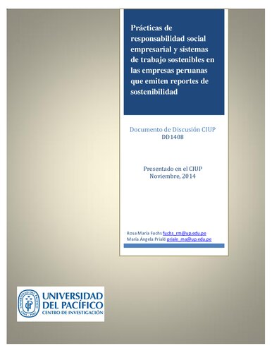 ﻿شیوه های مسئولیت اجتماعی شرکت و سیستم های کار پایدار در شرکت های پرو که گزارش های پایداری را صادر می کنند