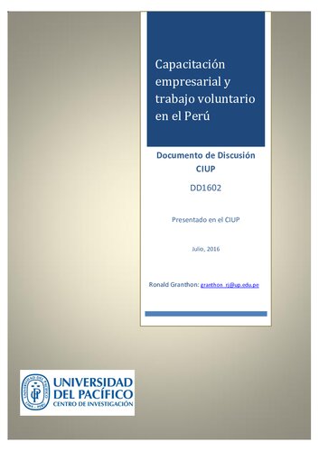 ﻿آموزش کسب و کار و کار داوطلبانه در پرو