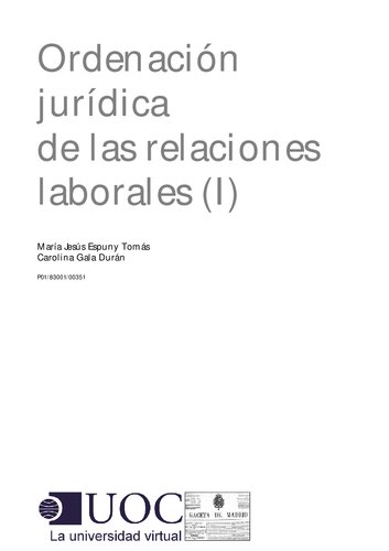 ﻿سازمان حقوقی روابط کار (I)