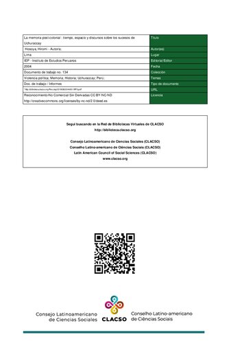 ﻿حافظه پسااستعماری: زمان، مکان و گفتمان در مورد رویدادهای Uchuracca