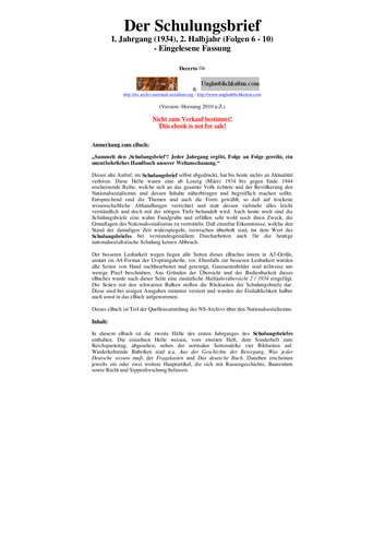 ﻿دفتر آموزش رایش - نامه آموزشی - سال اول - قسمت های 6-10 (1934, 238 ص., اسکن, Fraktur)