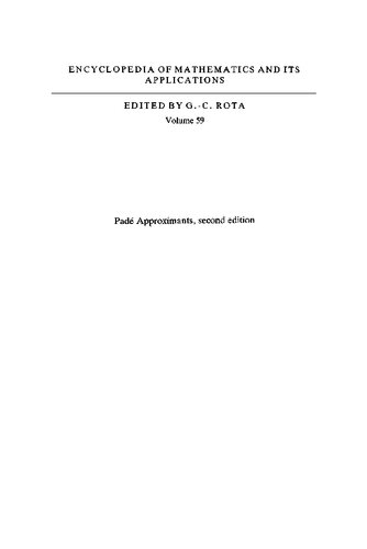 ﻿Padé Approximants