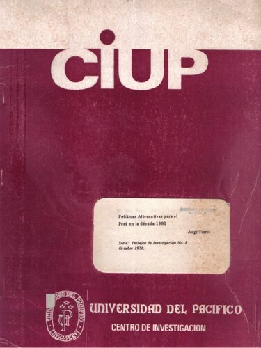 ﻿سیاست های جایگزین برای پرو در دهه 1980