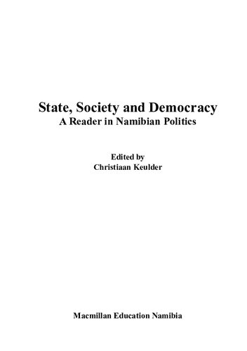 ﻿دولت، جامعه و دموکراسی: خواننده ای در سیاست نامیبیا