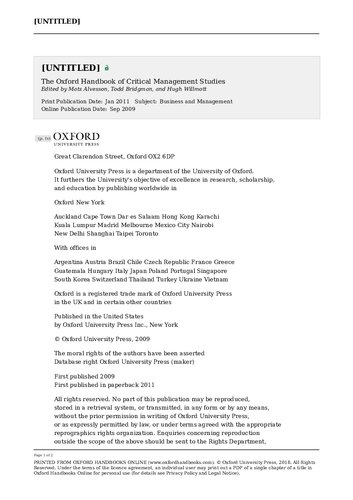 ﻿کتاب راهنمای مطالعات مدیریت انتقادی آکسفورد