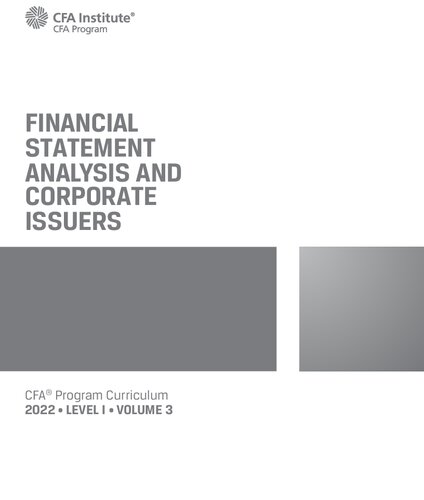 ﻿برنامه درسی برنامه CFA 2022 سطح I تجزیه و تحلیل صورتهای مالی و صادرکنندگان شرکتی