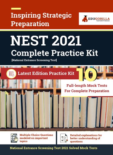 ﻿آزمون غربالگری ورودی ملی NEST Entrance Exam 2021 برای NISER 10 تست های آزمایشی تمام قد حل شده کیت تمرین کامل Edugorilla