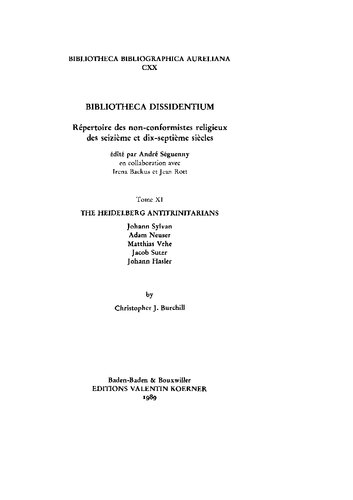 ﻿ضد تثلیث هایدلبرگ: یوهان سیلوان، آدام نویسر، ماتیاس ویه، یاکوب سوتر، یوهان هاسلر
