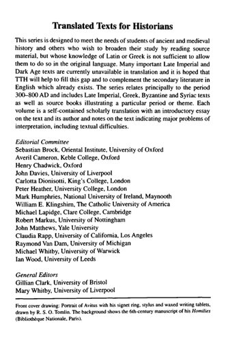 ﻿Avitus of Vienne: برگزیده حروف و نثر