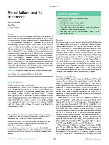 ﻿نارسایی کلیه و درمان آن