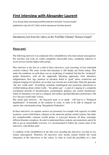 ﻿مصاحبه الکساندر لوران قسمت اول