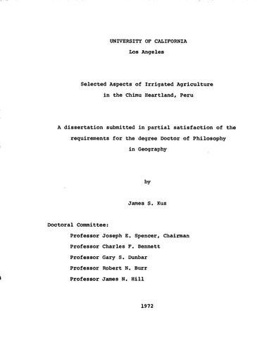 ﻿[پایان نامه] جنبه های منتخب کشاورزی آبی در منطقه چیمو هارتلند، پرو