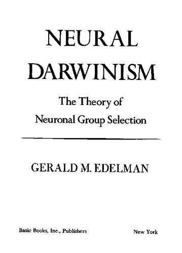 ﻿داروینیسم عصبی - نظریه انتخاب گروه عصبی