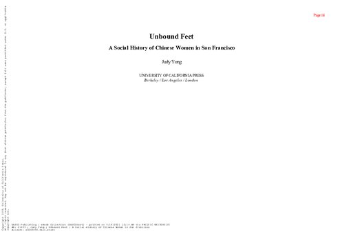﻿پاهای بی بند: تاریخ اجتماعی زنان چینی در سانفرانسیسکو