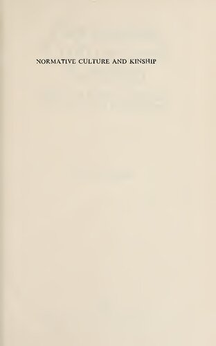 ﻿فرهنگ هنجاری و خویشاوندی: مقالاتی درباره مقوله‌ها، فرآیندها و دیدگاه‌های هندو