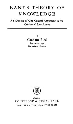 ﻿نظریه دانش کانت: طرح کلی یک بحث اصلی در نقد عقل محض