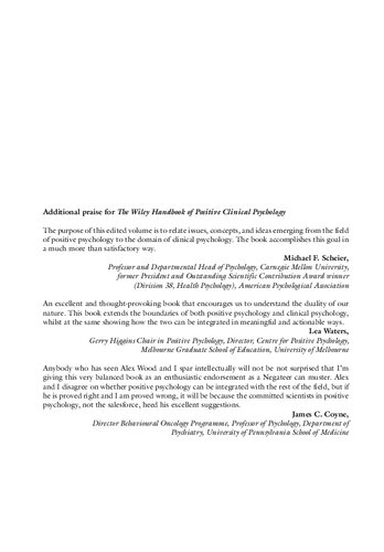 ﻿کتاب راهنمای روانشناسی بالینی مثبت ویلی