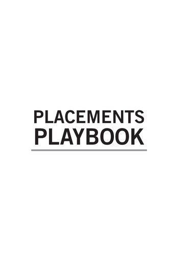 ﻿Placements Playbook