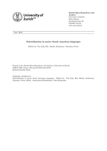 ﻿تابعیت در زبان های بومی آمریکای جنوبی