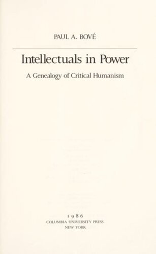 ﻿روشنفکران در قدرت: تبارشناسی اومانیسم انتقادی