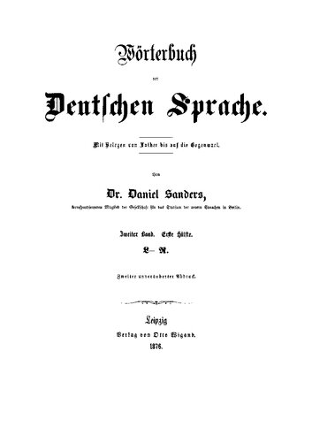 ﻿فرهنگ لغت زبان آلمانی - جلد دوم - نیمه اول ال-ر