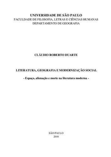 ﻿ادبیات، جغرافیا و نوسازی اجتماعی - فضا، بیگانگی و مرگ در ادبیات مدرن