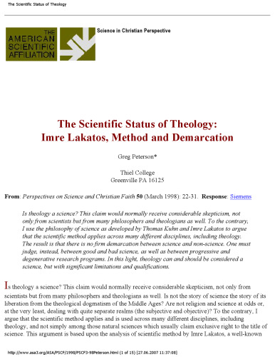 ذهنیت خدا (الهیات و علوم)