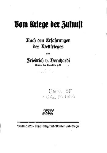 ﻿درباره جنگ آینده؛ پس از تجربیات جنگ جهانی