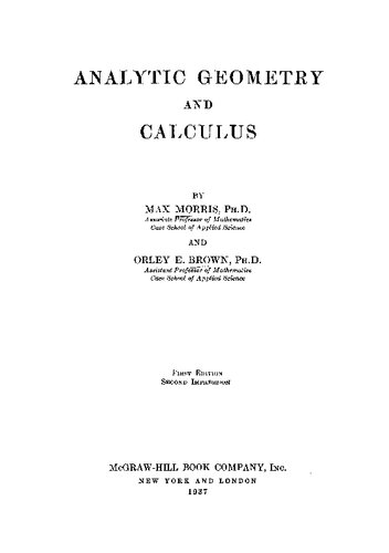 ﻿هندسه تحلیلی و حساب دیفرانسیل و انتگرال