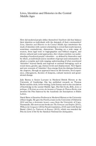 ﻿زندگی، هویت و تاریخ در قرون وسطی مرکزی