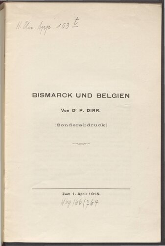 ﻿بیسمارک و بلژیک